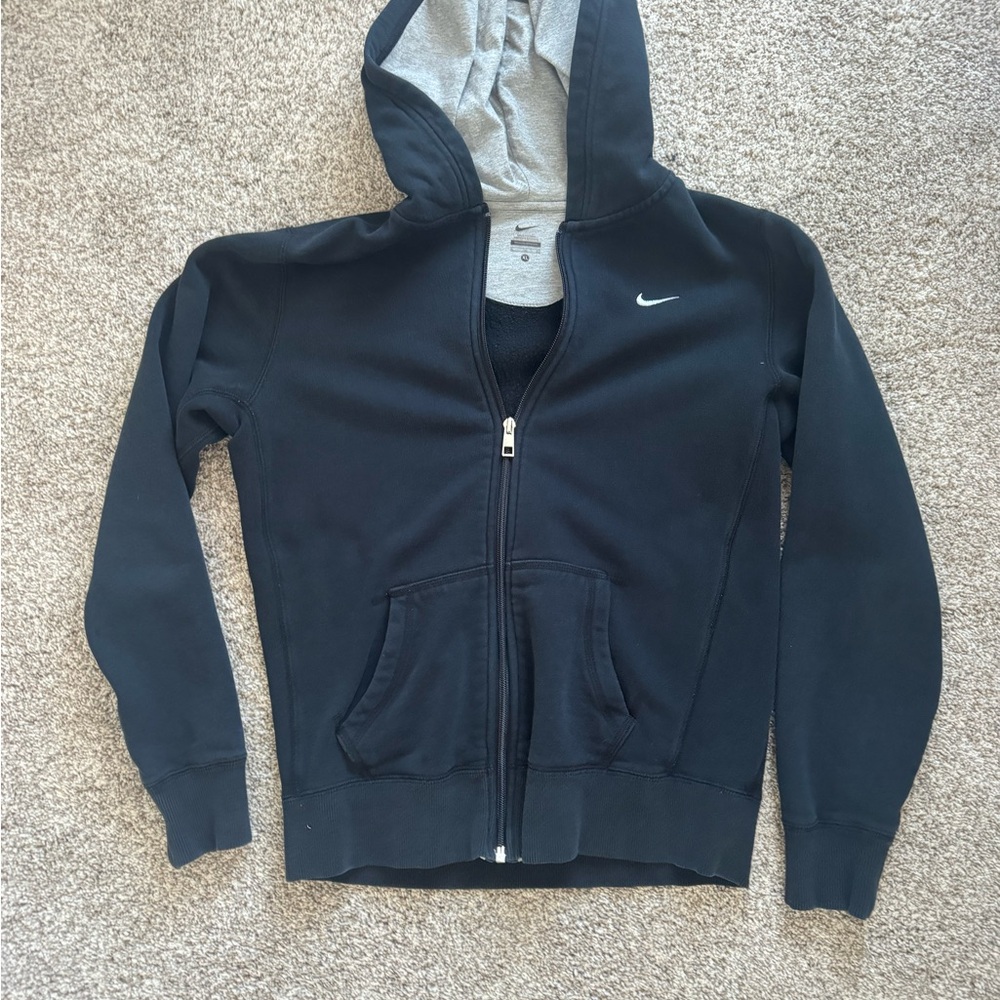 Nike Black Hoodie with Gray Lining